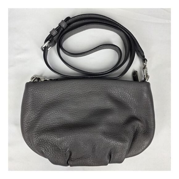 MARC JACOBS GRAY MINI CROSSBODY BAG WORKWEAR PEBBLED LEATHER MODEL: M0009470 - Picture 4 of 16